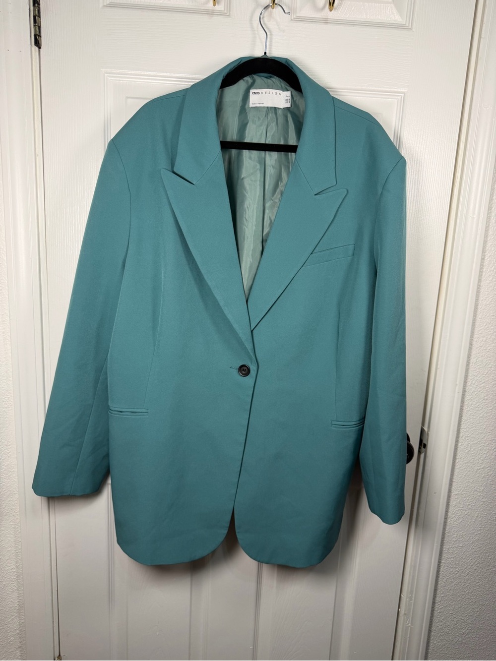 Oversized Teal Blazer Jacket - Women